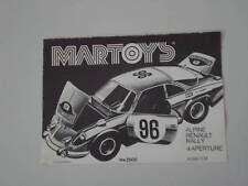 advertising Pubblicità 1974 RENAULT ALPINE MARTOYS