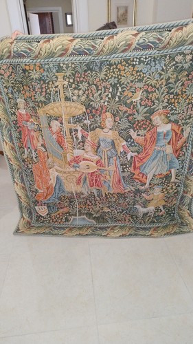 Grande arazzo scena medievale - arazzo,