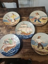 set di 5 piatti in ceramica