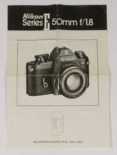 PRL) NIKON SERIES E 50 mm f/1.8 MANUALE ISTRUZIONI D'USO INSTRUCTION MANUAL 