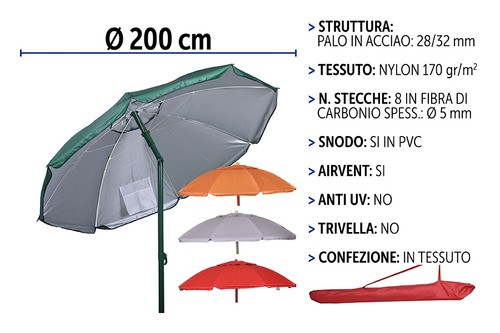 Ombrellone mare 200 32 - mare,