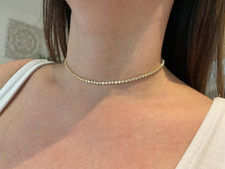 Collana girocollo con diamanti