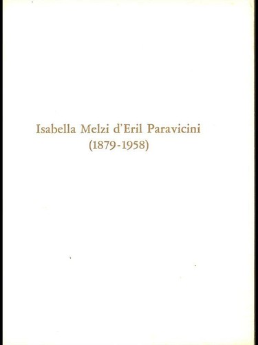 Isabella melzi eril - melzi, d'eril