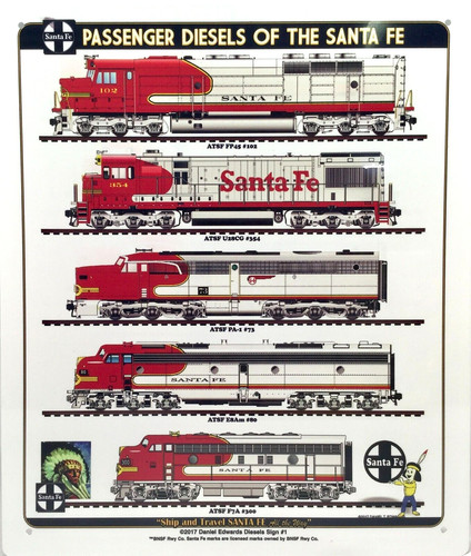 Insegna treni diesel santa - insegna,