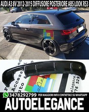 AUDI A3 8V SPORTBACK 3 PORTE 12-15 SOTTO PARAURTI POSTERIORE RS3 NERO DIFFUSORE