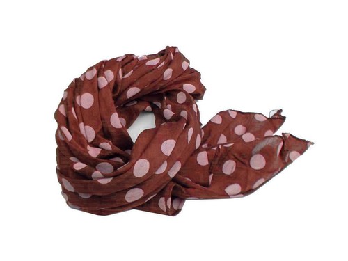 Sciarpa bordeaux pois - sciarpa, panna