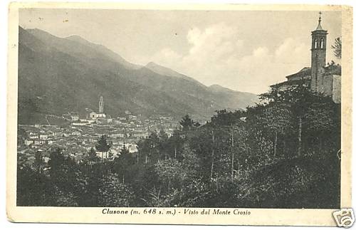 Clusone visto dal monte - dal, crosio