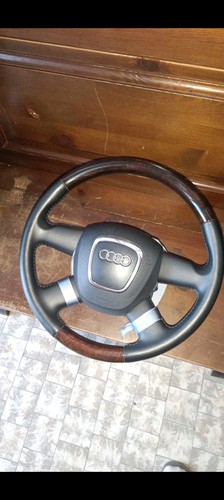 Volante audi legno pelle - a4,