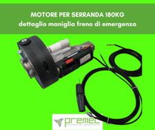 Motore per serranda UNIVERSALE con elettrofreno 180 Kg asse 48 60 D 200 - 220mm