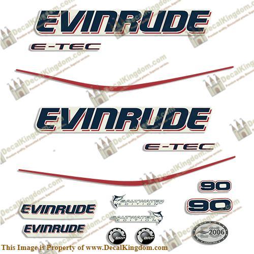 Kit decalcomanie evinrude 90cv - decalcomanie,
