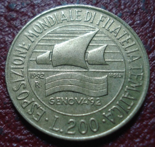 1992 italy 200 lire ef - lire,