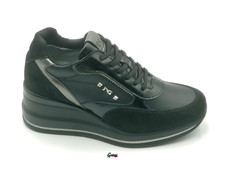 Scarpe donna Nero Giardini I514130D sneakers sportive casual pelle NERO nuove