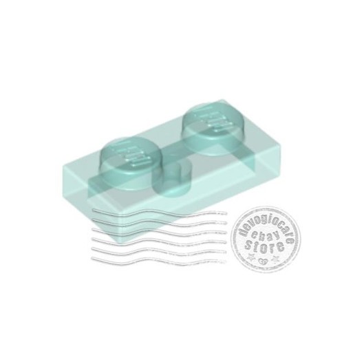 Lego 3023 piastra 1x2 - 4x, blu