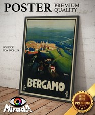 copia d'autore POSTER locandina vintage BERGAMO città arte Italia