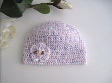 Cappellino neonata cotone uncinetto corredino nascita fatto a mano handmade