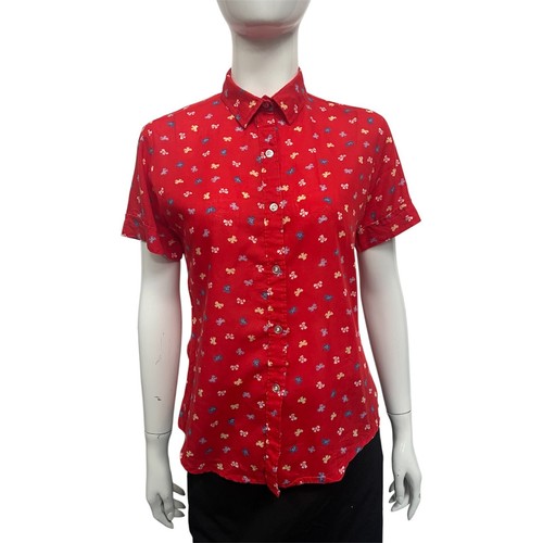 Vintage rosso camicia - 70's,