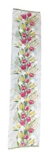 Shabby Chic Table Runner 16X72 Floral With Appliqué Flowers Spring Easter READ