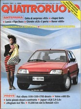 Quattroruote 377 Marzo 1987 Citroen AX Jaguar XJ6 Magnum 4x4 TD Volvo 480 