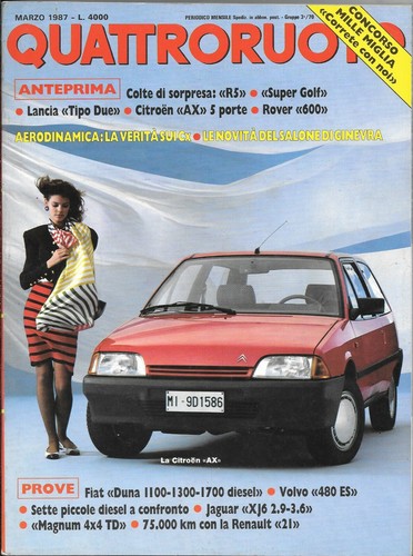 Quattroruote 377 marzo - marzo, 1987