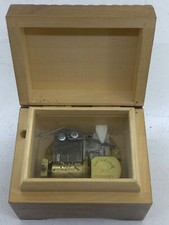 Antico carillon Edelweis massa Switzerland dipinto a mano Swiss musical movement