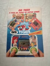 PUBBLICITA' ORIGINALE - ADVERTISING VIDEOGIOCHI TASCABILI "TIGER" GIG anni 90