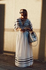 Zara kaftan dress with - with, beads