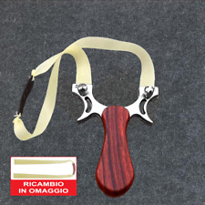 Fionda professionale caccia pesca sport colore legno con ricambio in omaggio