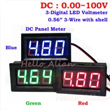 Voltmetro DC 0-100V 3 Display