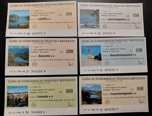 Miniassegni cassa risparmio - miniassegni,