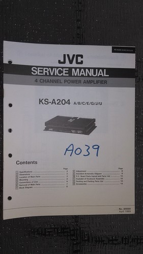Jvc a204 manuale di - ks-a204,