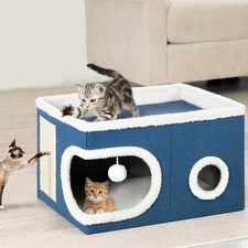 Cuccia Casa per Gatti Cubo Blu