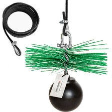 Spazzole di Camino Set Arte Soff Scopa Spazzacamino Acciaio Inox Pnn