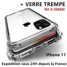 Coque Silicone +Verre Trempé pour iPhone 13 14 12 Pro MAX/11/X/XR 7 Protection