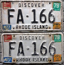 Coppia Targhe USA auto RHODE