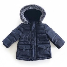 Piumino invernale per bambini Chicco con cappuccio blu navy 80