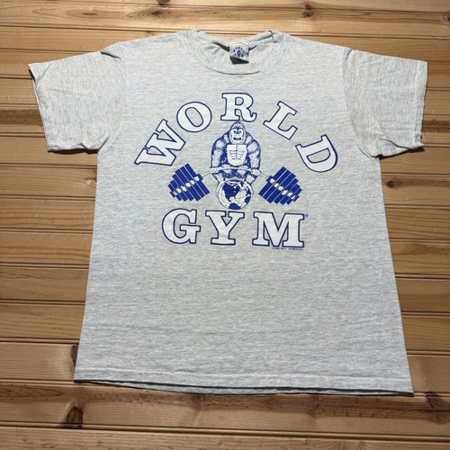 Shirt vintage 1991 world gym - vintage,