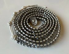 Nuovo Bracciale Chan Luu Cristallo Swarovski Perla Pelle Bianca Filo Contrasto