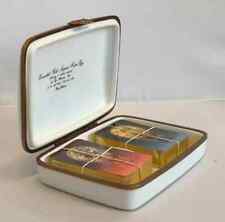 Faberge Egg Limoges : Porta carte gioco ceramica uovo Pasqua imperiale vintage