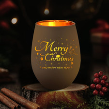 Portacandele Natalizi, Mini Lanterne Natalizie Con Incisione, Motivo Albero Di N