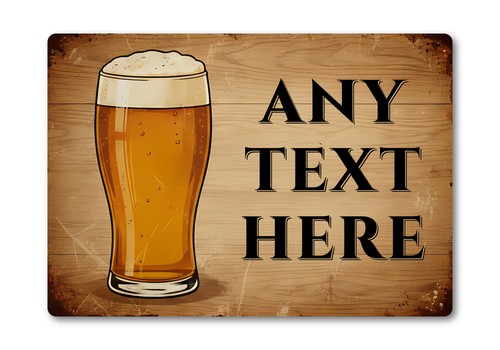 Targa personalizzata birra pub