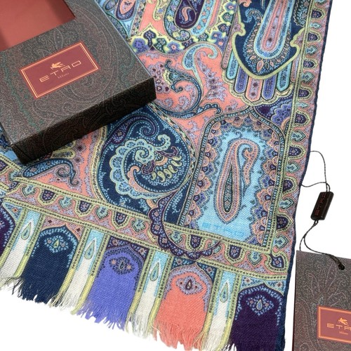 Sciarpa etro paisley frange - sciarpa,