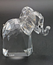 SWAROVSKI CRYSTAL ELEPHANT LARGE con coda in metallo (1982 - 1989) - 010015 - UnBox