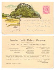 101544 - Intero postale Canadian Pacific Railway Company, 28.3.1912 - non timbrato