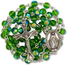 Collana rosario perle vetro