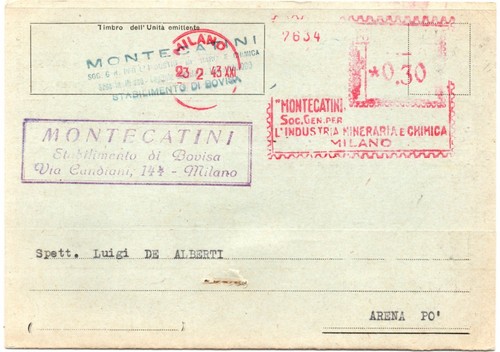 Affrancatura meccanica 1943 - affrancatura,