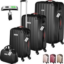 Set Valigie Rigide 4 pezzi Bilancia 3 Trolley Beauty Case Rotelle girevoli 360°