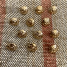 12 bottoni oro con emblema