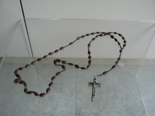 Antique seed bead rosary terra - antique,