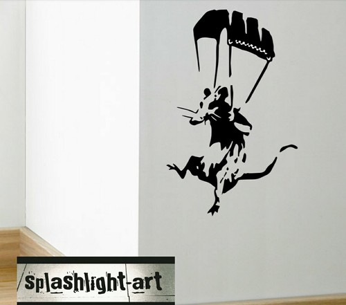Adesivo murale banksy virus - murale,