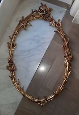 Cornici Antiquariato Collezioni CORNICE OVALE LEGNO SCOLPITO XIX SEC NO STUCCO